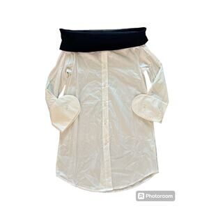 NEW SIXONE OFF SHOULDER BUTTON DOWN SHIRT SZ M